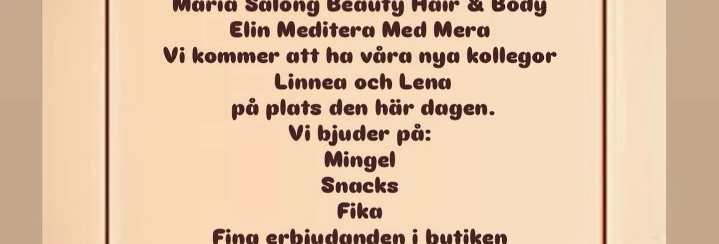 Öppet hus/1 års firande hos Meditera Med Mera och Salong beauty hair&body