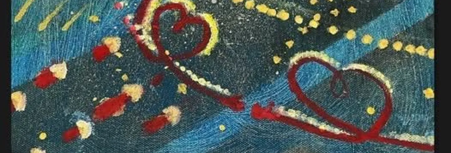 Kravlöst experimentellt måleri med akrylfärger