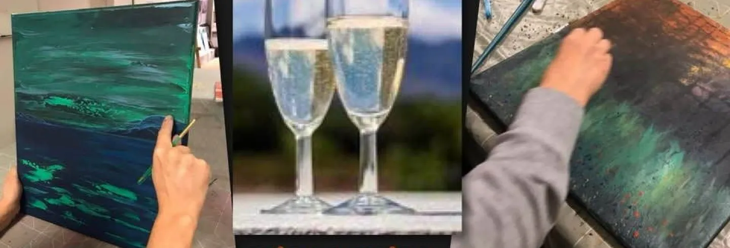 Kravlöst experimentellt måleri med akrylfärger