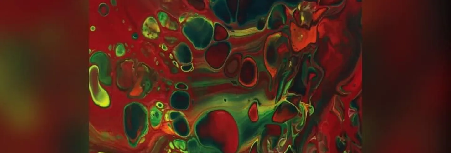 Kravlöst experimentellt måleri med akrylfärger