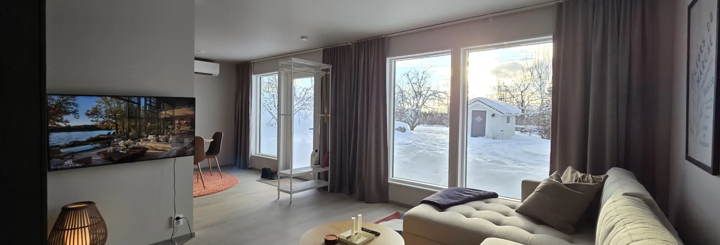 Stilren och nybyggd lägenhet nära E4/84 Hudiksvall