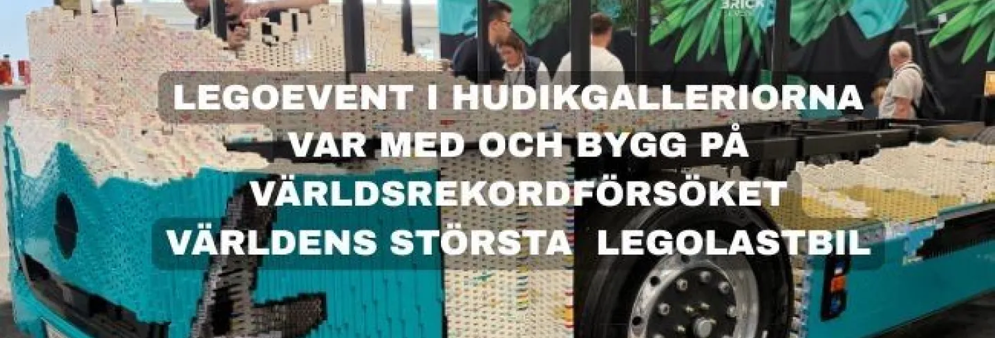 LEGOEVENT - VÄRLDREKORDFÖRSÖK - VÄRLDENS STÖRSTA LEGOLASTBIL