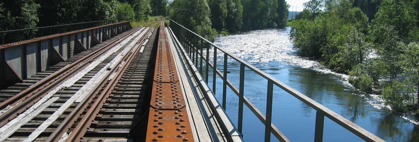 Rail trolley riding on Dellenbanan (the Dellen railroad)