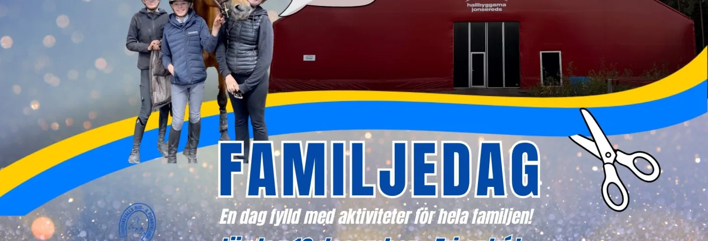 Familjedag och invigning av vårt nya ridtält