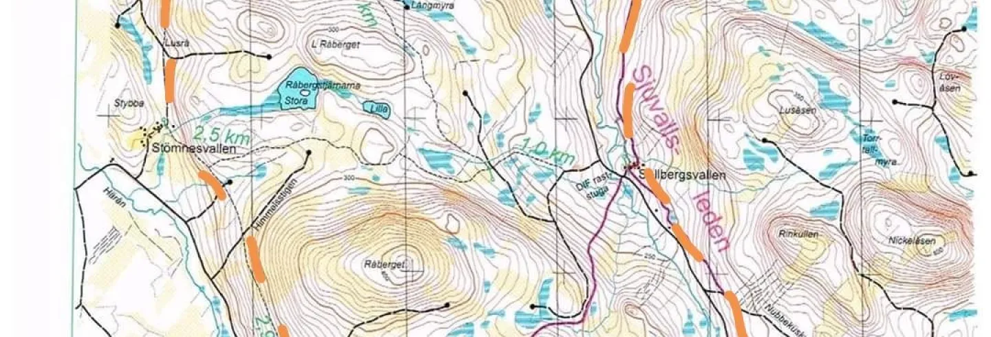 Karta för Delsbosvängen