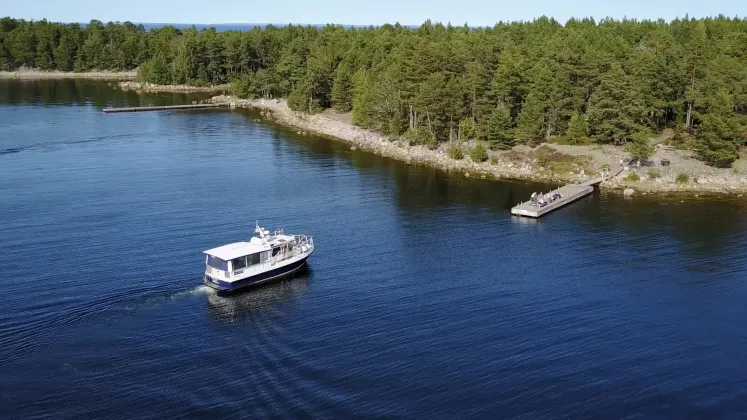 Drönarbild på M/S Hulda
