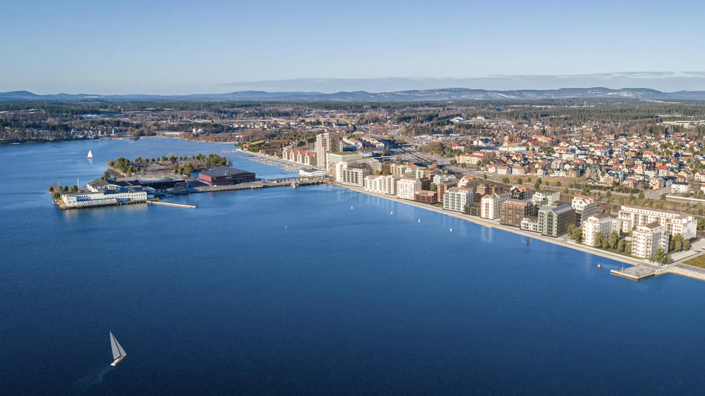 Illustrationsvy över Västra Hamnen